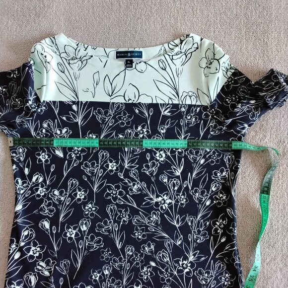 Karen Scott elbow-length sleeve boatneck relaxed fit pullover - Picture 5 of 7